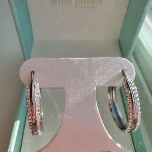 Sofia James Silver Hoop Earrings